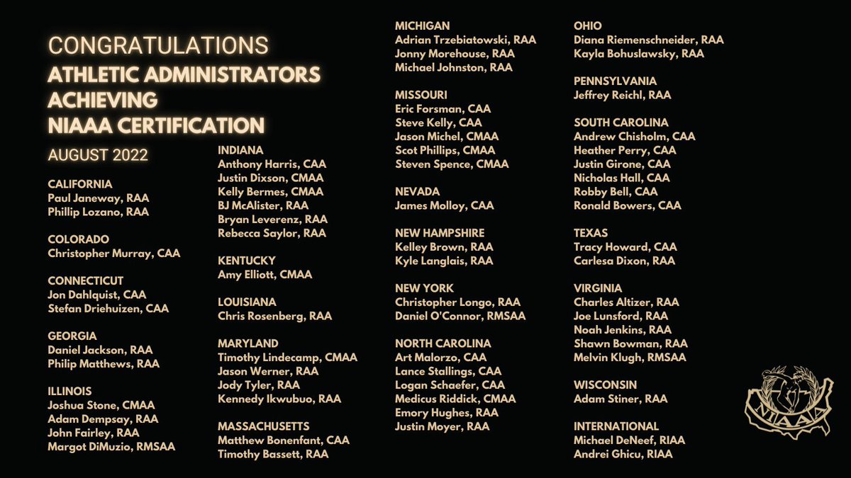 VIAAA95's tweet photo. Congrats to the ADs in VA that received their @niaaa.9100 certification this month! Congratulations on your achievement as one of the goals of @hello_newman00 was for everyone to level up their certification!! #BTTY https://t.co/Ks74dIm1Gc