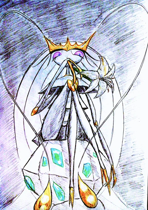 #ポケモン版深夜の真剣お絵描き60分一本勝負『威厳』 