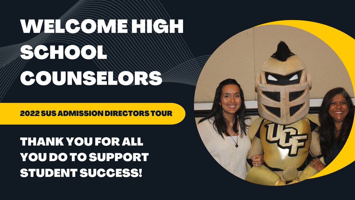 UCFadmissions's tweet photo. To our partners on the "other side of the desk," thank you for trusting, believing in, caring for, listening to, and advocating on behalf of all students. #collegecounseling #ucf #sustour #flsus https://t.co/pL9k1Z4ua3