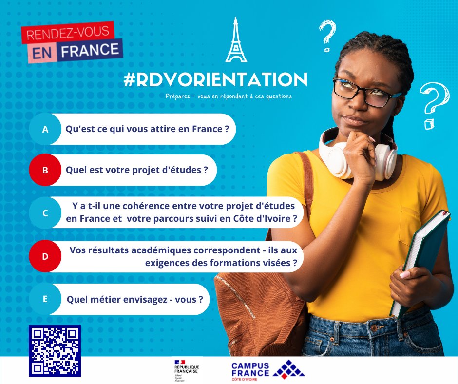 Préparez votre #rdvorientation en répondant aux questions ci-dessous 👇
#EtudesenFrance