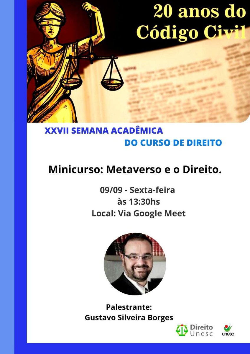 Discussões sobre "Metaverso e Direito" na XXVII Semana Acadêmica do Direito da UNESC