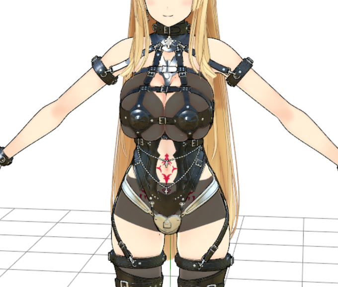 アイリベルダちゃんのセンシティブ対策に、肌面積増加用のテクスチャーを次の更新で追加しますなう
※使用するには手動で差し替える必要があります 