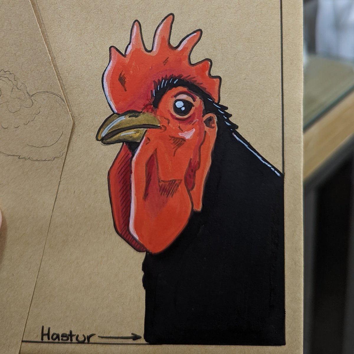 Idrawthethings's tweet photo. Portraits of some of my chooks! The Isa Brown was a rescue and the original owners had docked her beak. #art #petportrait #petchicken #chickens https://t.co/9b2cJhyXJZ