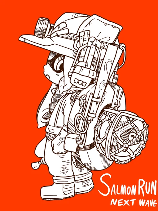 すでにスプラ3のイラスト4枚描いてたからまとめ資料不足で服とか間違ってるけど 