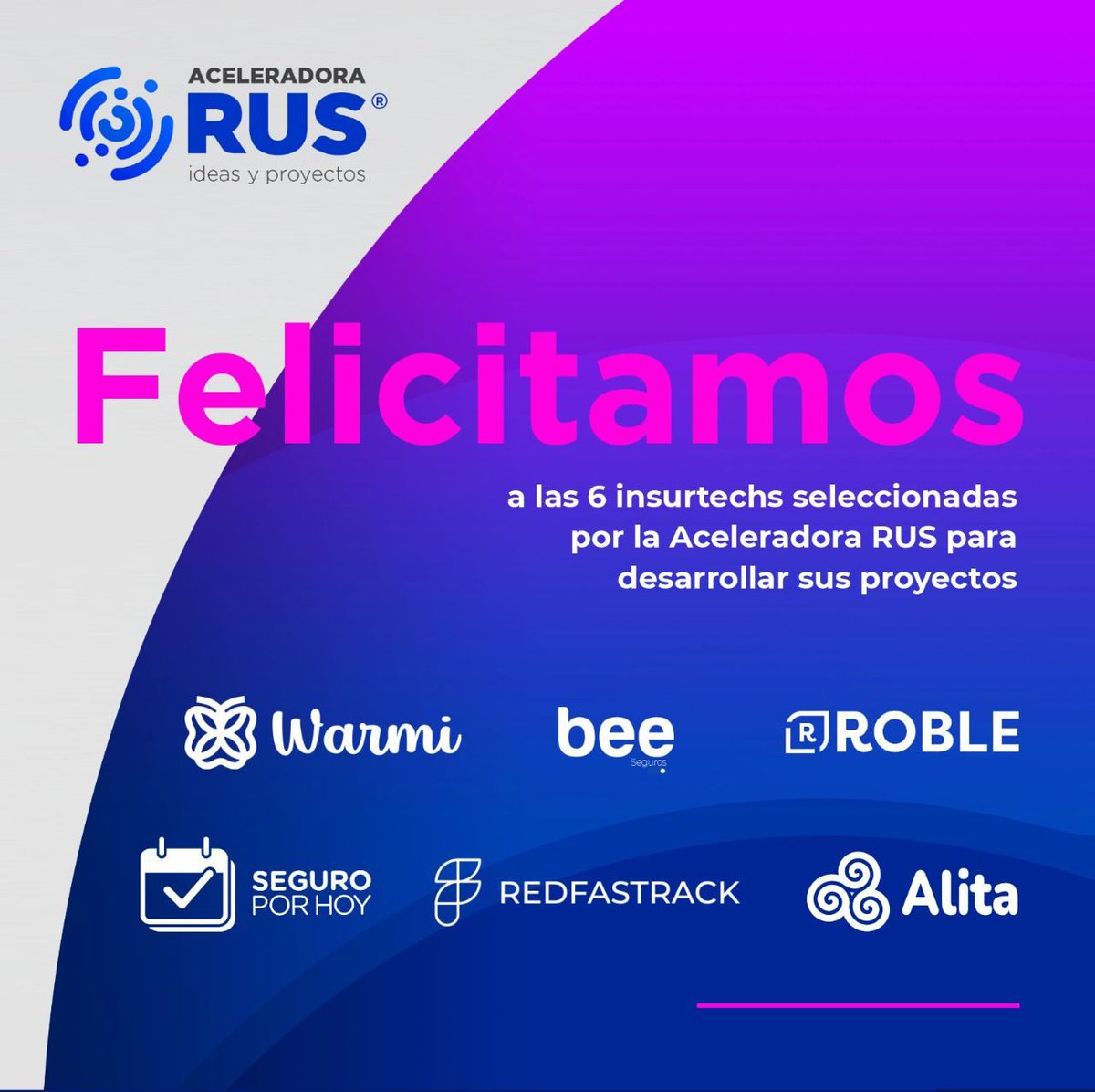 InsurtechComHub's tweet photo. El pasado miércoles día 7 de septiembre tuvo lugar el #PitchDay de la #AceleradoraRUS 🚀Las iniciativas elegidas: #BeeSeguros, #RedFastrack y #SeguroporHoy de Argentina, @RobleApp de España, #Warmi de México y Ecuador, y #Alita de Ecuador. ¡Enhorabuena!
#Startups #Insurtechs https://t.co/UpSYn36Gm0