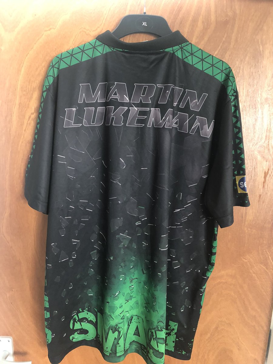 PeterCLG's tweet photo. This is the signed top kindly donated by @SmashLukeman180 for the Mental Health dart themed raffle. I don’t have many contacts within the darting community. But I aiming to have a good collection to win. #encouragesomeonetoday https://t.co/SbTBVn5bzM