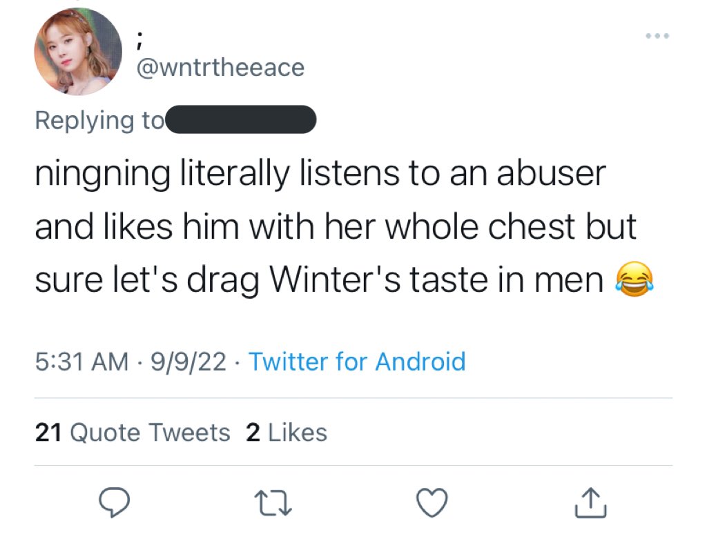 ‼️Report &amp; Block‼️

🔗 x.com/wntrtheeace

Report as:
-targeted harassment
-disrespectful or offensive