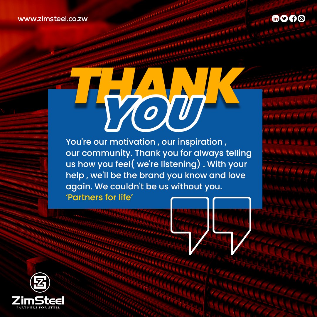 ZimSteel's tweet photo. In the end it is the relationship that we build that will endure••

 #zimsteel #partnersforsteel #friday #appreciation https://t.co/w9csNl6w5c