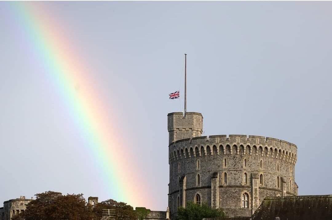 It’s always been about the rainbows since Jacks death &amp; to see 1 over Windsor castle when the Queen died brought home the importance of HOPE.
Rainbows bring me comfort and belief that GOD and Jack are always watching over me.
I hope the <a href="/RoyalFamily/">The Royal Family</a> take comforter on the Rainbows