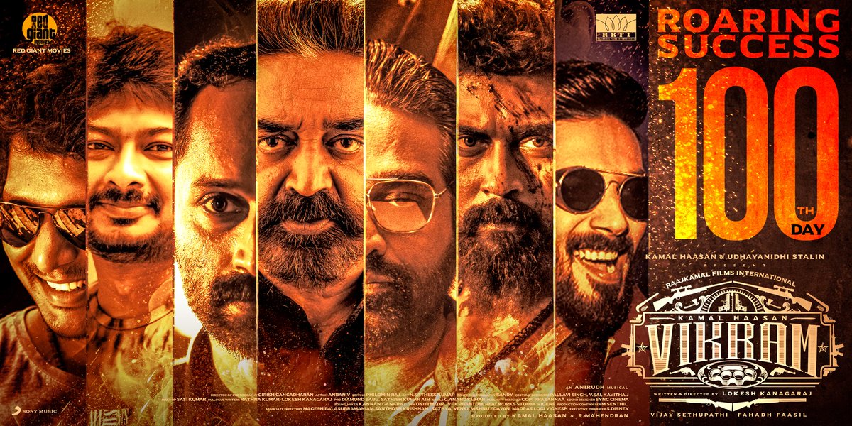 SethuSanthosh_'s tweet photo. #100DaysofVikram  #VikramRoaringSuccess

@Udhaystalin @Dir_Lokesh @Suriya_offl @VijaySethuOffl #FahadhFaasil  @anirudhofficial #Mahendran @RKFI  @turmericmediaTM @SonyMusicSouth @RedGiantMovies_ @Bulletvikki @Chengai_ITWing @Chengai_VSPFC https://t.co/XhZ9sZrRoI