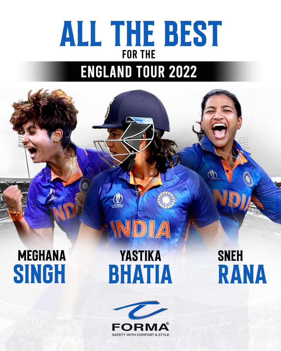Formahelmets's tweet photo. Goodluck girls. Put your best foot forward. ๐ฎ๐ณ๐ช
@YastikaBhatia
@SnehRana15 @SinghMeghna4991
.
#indiancricket #womenscricket #engvind #t20s #odis #cricketteam #cricketlovers #cricket #formaathletes #formahelmets #cricketgear #helmets #womencricketers #indiancricketteam https://t.co/i8uDCJFQWP