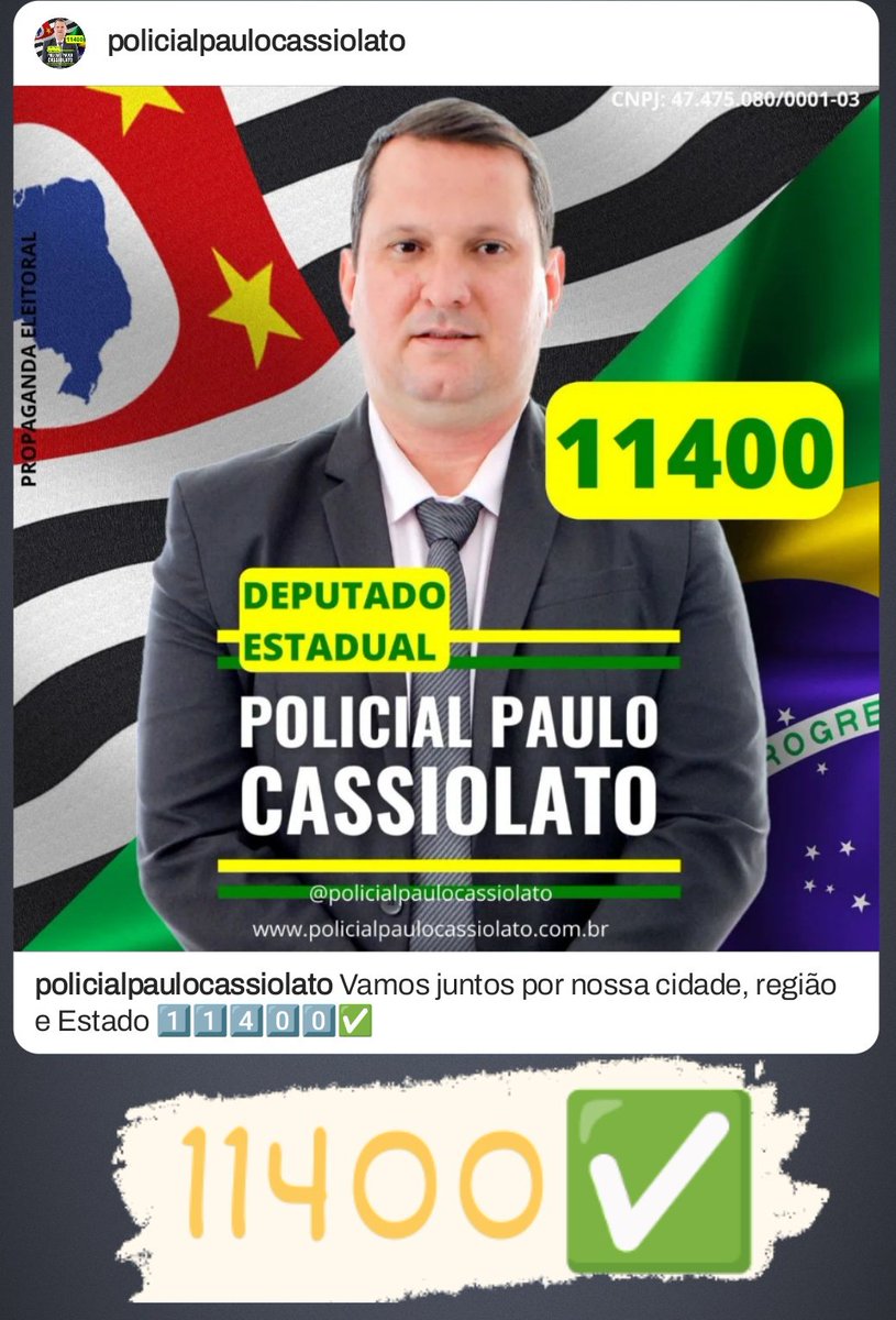 mvscezario's tweet photo. Pra você que ainda não tem um candidato a deputado estadual em São Paulo. Por São Paulo, pelo Brasil!! 🇧🇷 https://t.co/ShJzIs5oOX