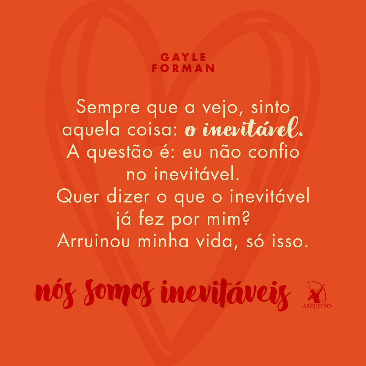 editoraarqueiro's tweet photo. "Nós somos inevitáveis", é o novo romance de Gayle Forman.
📍 Onde comprar:
Amazon: https://t.co/ogxC7e4O03
Submarino: https://t.co/wWqDsZcDE5
📚 Conheça os livros da autora: https://t.co/D5hoPWwL1D
#gayleforman #nóssomosinevitáveis https://t.co/SHvnRqFXGt