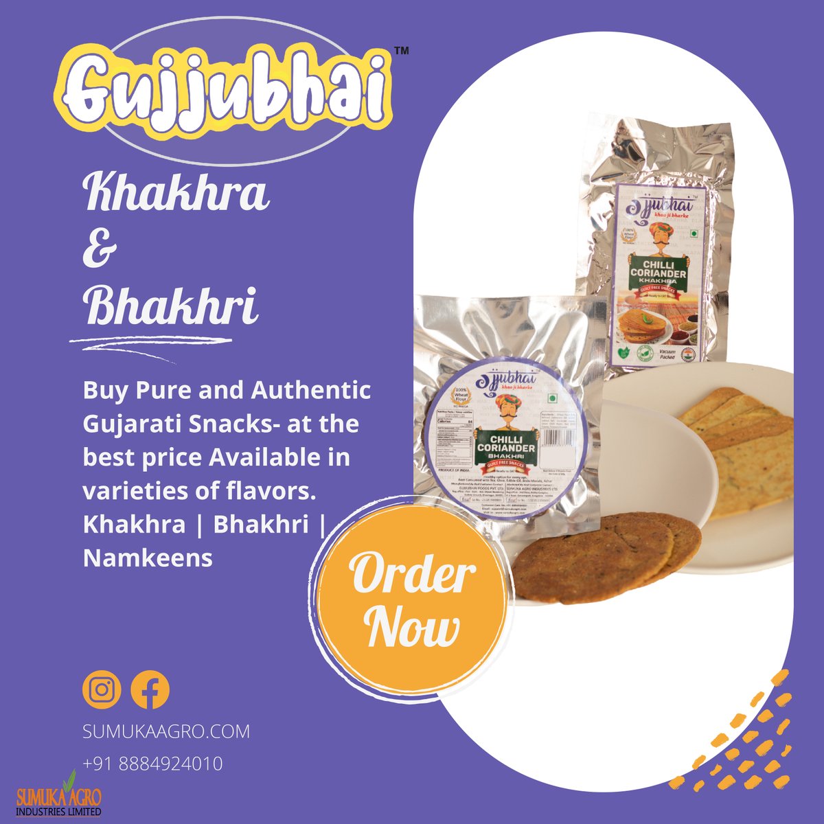 sumukaagro's tweet photo. 15% Off on Checkout  Festive  Season offer best ever... Delivery all over India in 3-4 days..order soon for sooner delivery.  #khakhra #bhakhri #snacks #healthy #love #india #online #sale #happy #followme #like #foodie https://t.co/pZCjvFSjit