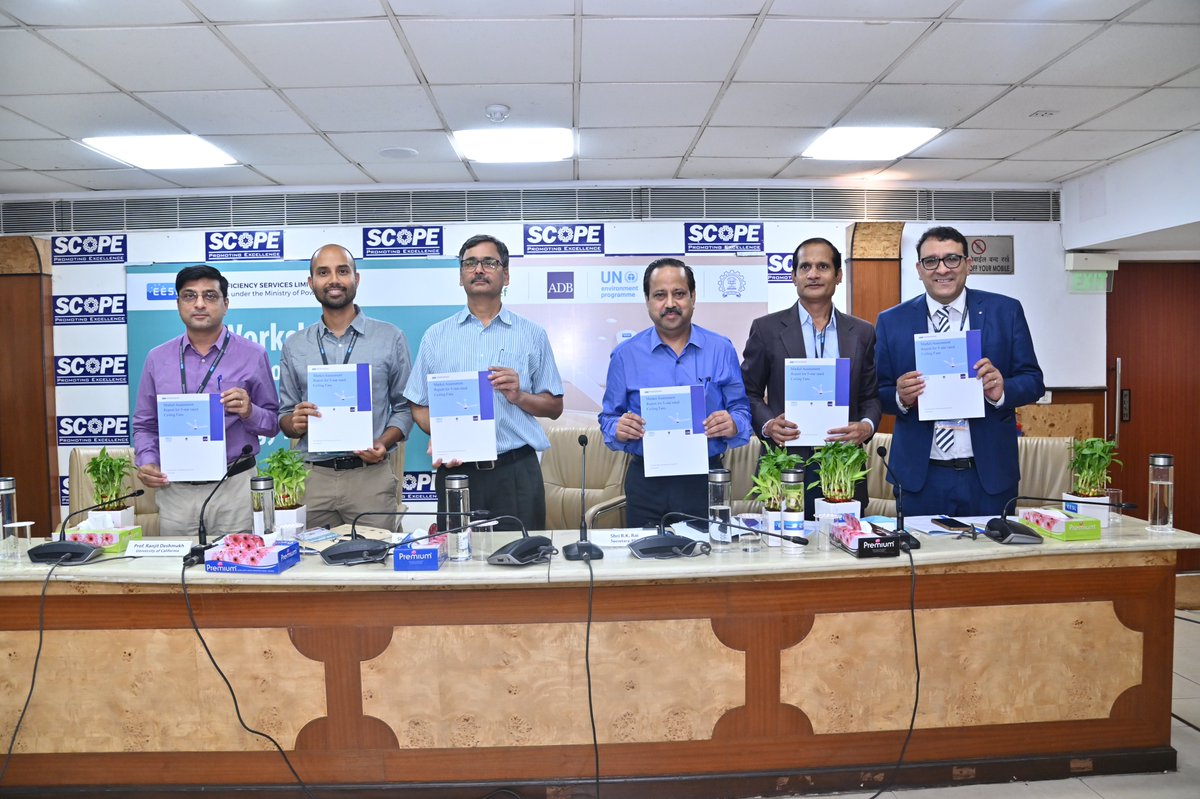 EESL India (@eesl_india) on Twitter photo We hosted a workshop on “An Evidence-Based Cooling Strategy for India” with an aim to introduce innovative & affordable solutions for the mass adoption of #Sustainable cooling appliances. <a href="/MinOfPower/">Ministry of Power</a> <a href="/beeindiadigital/">Bureau of Energy Efficiency (ऊर्जा दक्षता ब्यूरो)</a> <a href="/UNEP/">UN Environment Programme</a> <a href="/iitbombay/">IIT Bombay</a> <a href="/UCBerkeley/">UC Berkeley</a> <a href="/PwC/">PwC</a> <a href="/TataPower/">TataPower</a> <a href="/CEEWIndia/">CEEW</a> We hosted a workshop on “An Evidence-Based Cooling Strategy for India” with an aim to introduce innovative & affordable solutions for the mass adoption of #Sustainable cooling appliances. <a href="/MinOfPower/">Ministry of Power</a> <a href="/beeindiadigital/">Bureau of Energy Efficiency (ऊर्जा दक्षता ब्यूरो)</a> <a href="/UNEP/">UN Environment Programme</a> <a href="/iitbombay/">IIT Bombay</a> <a href="/UCBerkeley/">UC Berkeley</a> <a href="/PwC/">PwC</a> <a href="/TataPower/">TataPower</a> <a href="/CEEWIndia/">CEEW</a>