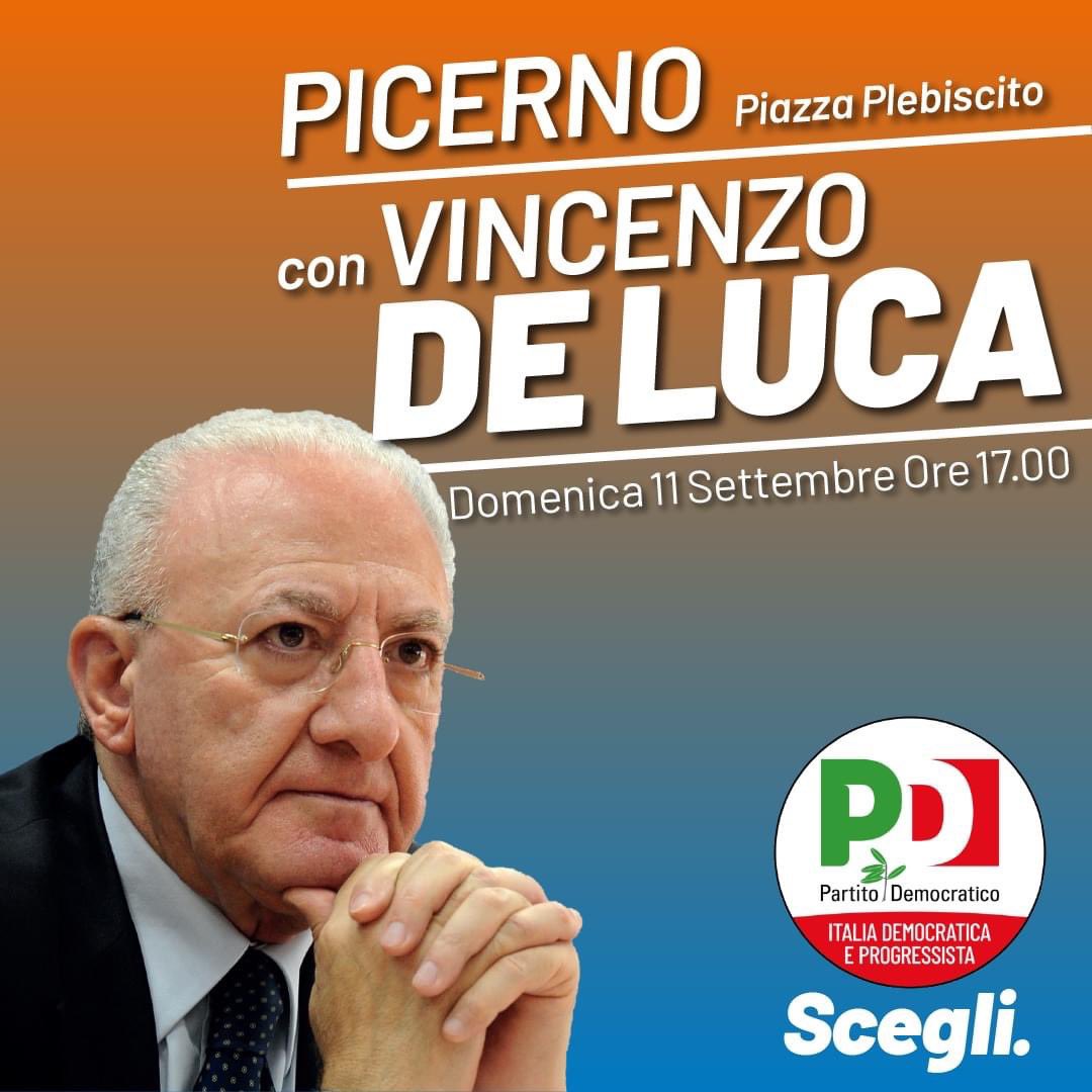 PdBasilicata's tweet photo. Il Mezzogiorno al centro dell’agenda politica del @pdnetwork.

Domenica 11 settembre a #Picerno alle ore 17:00 iniziativa pubblica con il Presidente della Regione Campania, @VincenzoDeLuca.

@RaffaeleLaRegin @amendolaenzo @Vito_DeFilippo @carutig @LivioValvano @ZampinoMarco https://t.co/FRDaMSSR2d