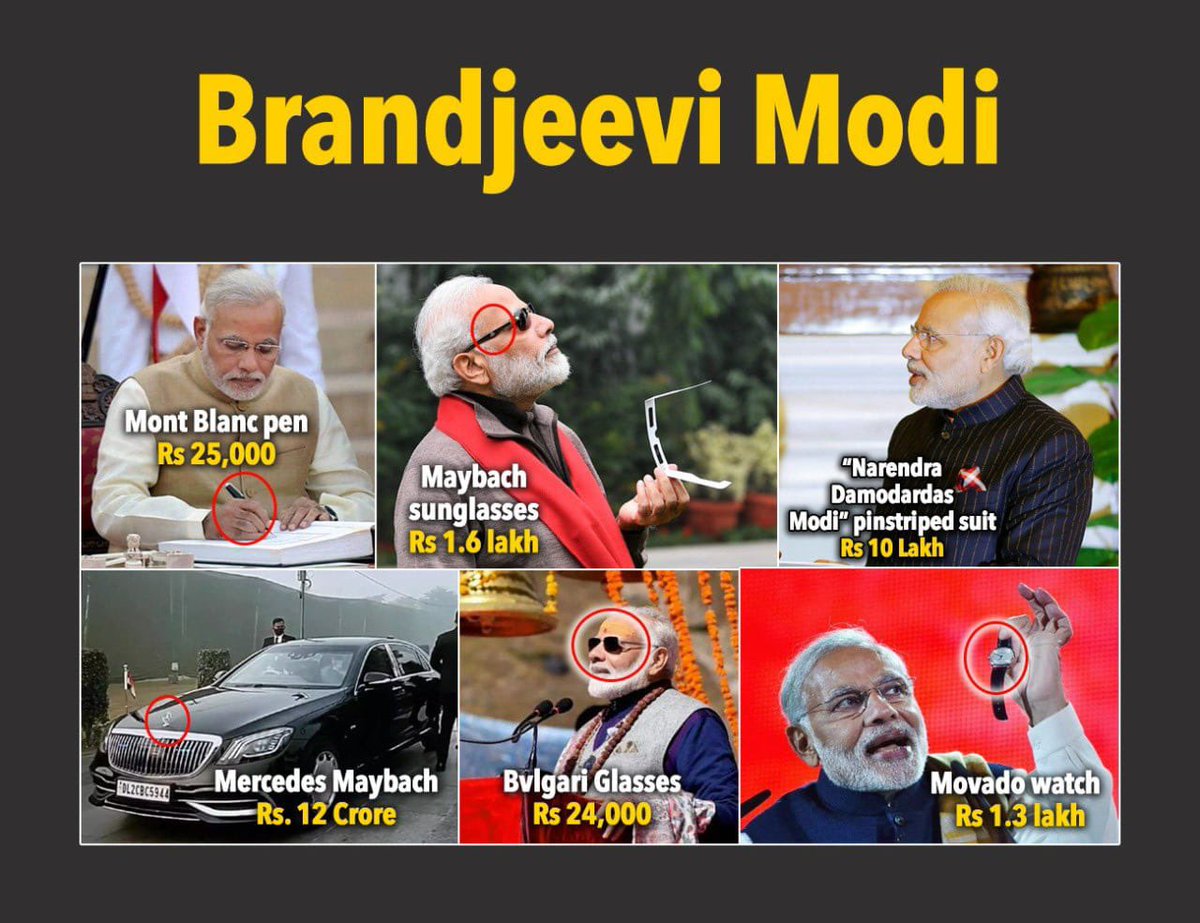 suvegrathi's tweet photo. चलो भक्तों ने अच्छा याद दिलाया - 

बड़ा branded फ़क़ीर है भाई!

#BrandjeeviModi

@RahulGandhi @priyankagandhi @digvijaya_28 @JVSinghINC @INCIndia @INCMP @IYC @bharatjodo https://t.co/HtxPaONd85