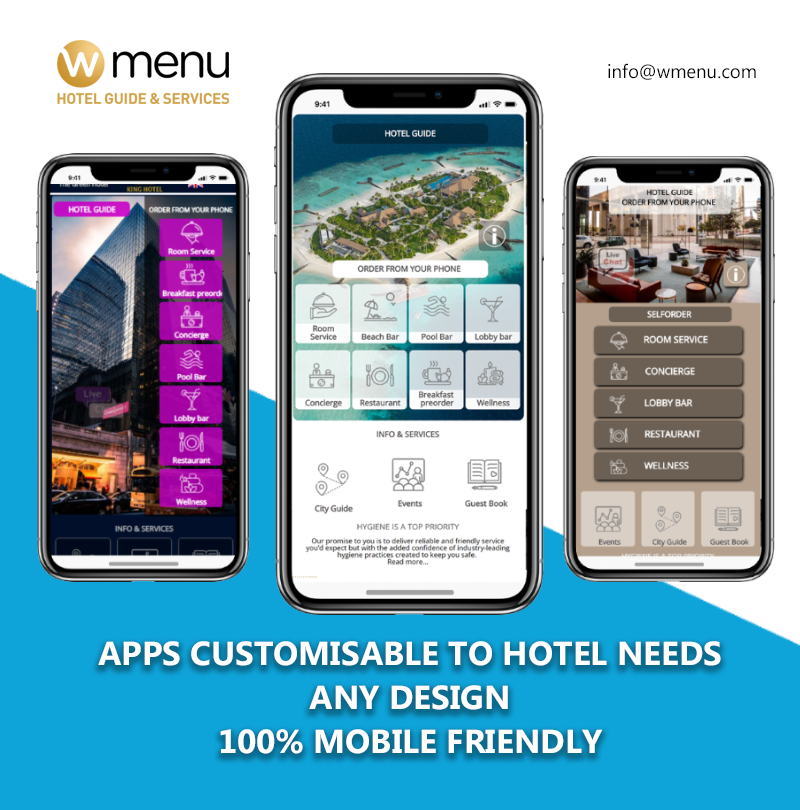 wMenu_'s tweet photo. Custom Made Hotel App - https://t.co/8JLXwEBKC8
wMenu creates custom made multilingual Hotel Guide apps with guest selforder services:
- Room service 
- Breakfast preorder
- Beach and Pool bar ordering
- Taxi
- Digital menu (restaurants and bars)
#hotel #hotelapp #resorts https://t.co/J4HkzF0O7J