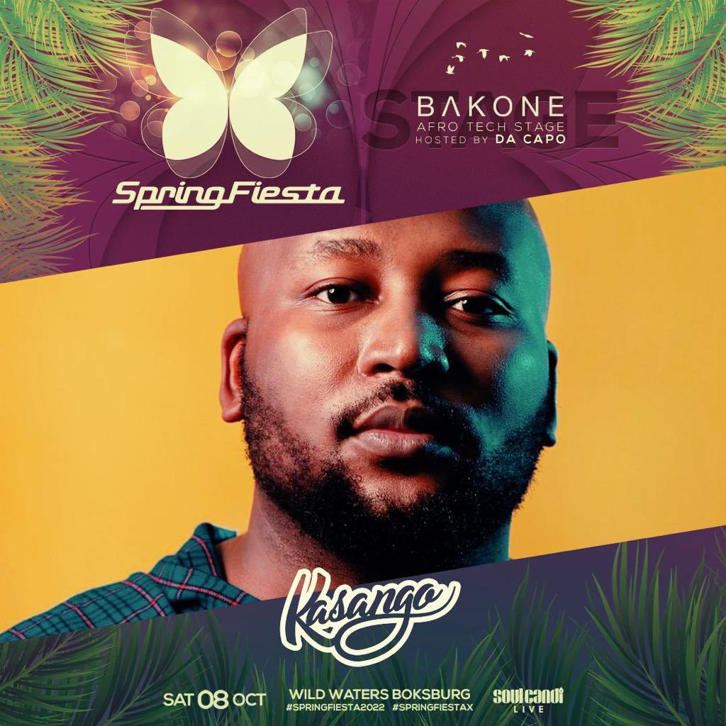 Let’s tech with <a href="/KasangoMusic/">uMalume weNumber</a> at the #BAKONE stage hosted by <a href="/DacapoSA/">Da Capo</a> at Spring Fiesta. Come catch the vibe, groove and have fun with your squad - Tickets available at springfiesta.co.za