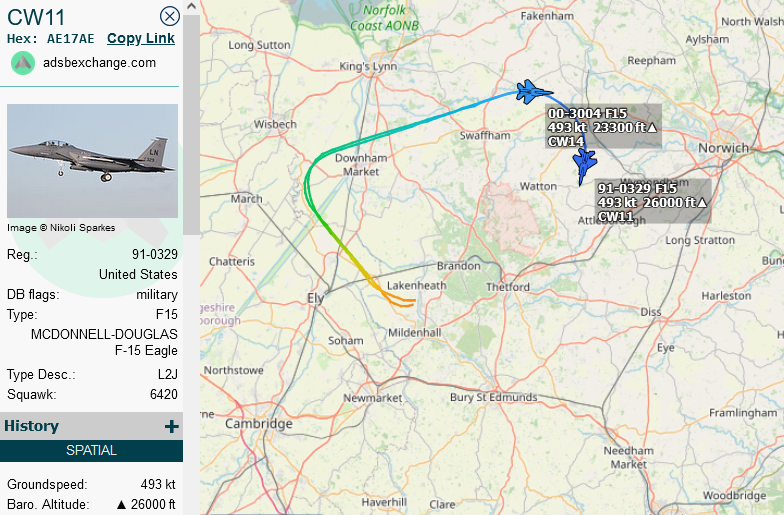 SirListenalot's tweet photo. Four "LN" #F15's as #CLAW11-14 left Lakenheath for Albacete, likely for #TLP FC 22-3 https://t.co/O8x4y6aJkb