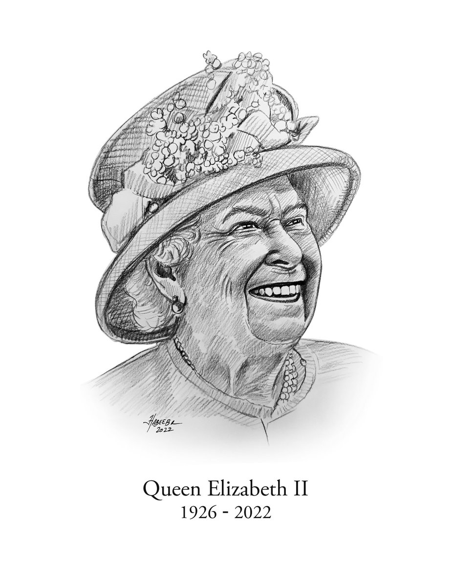 Rest In peace Queen Elizabeth II

1926 - 2022

#theroyalfamily  
#queenelizabethii #queenelizabeth #elizabeth  #restinpeace #hermajesty #herroyalmajesty #uk #london🇬🇧 #habihabies #habeebrahmanartist
#monarch #monarchy
#sharjahheritage #artist #uae🇦🇪
 #sharjah #dubai #dubailife