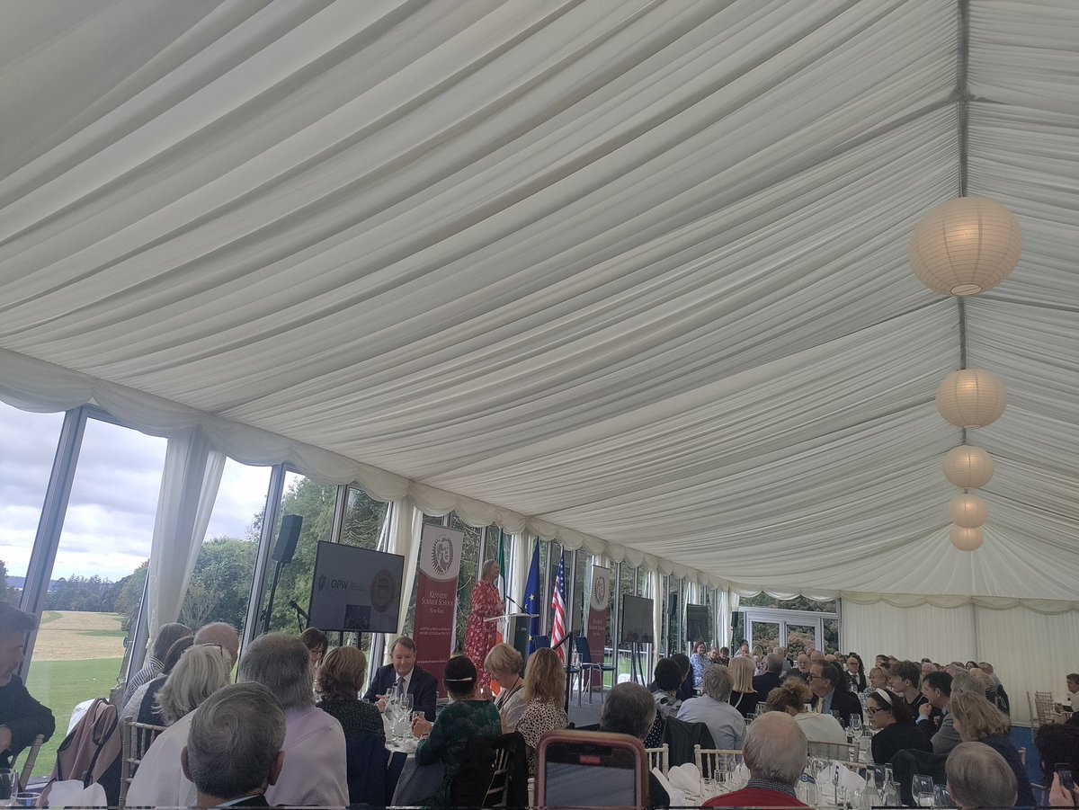 The annual #JFKSS Speakers Lunch is about to get underway at the JFK Arboretum. Our guest speaker today is former Taoiseach Bertie Ahern. For more see ⬇️ kennedysummerschool.ie #NewRoss #Wexford