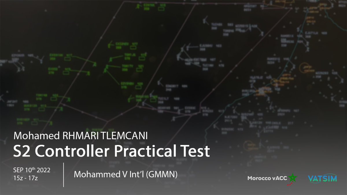 MaghrebvACC's tweet photo. Morocco vACC’s first CPT 🤩
Tomorrow Mohamed RT will attempt to earn his S2 rating between 1500z and 1700z. Both IFR & VFR traffic is welcome 😎
#BringTheNoise
#vatsim #cpt #moroccovacc #vatmena #gmmn #casablanca #Morocco https://t.co/lkyLixTH8x