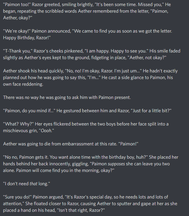 FlowerofFira's tweet photo. Happy Birthday, Razor! Your letter was so short and sweet as usual. So, your gift from me is Aether ❤
#Razther #RazorAether https://t.co/sb7GZjMZHX