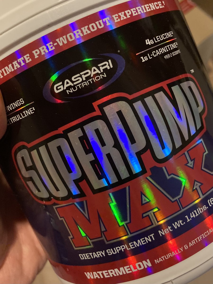 G2S_7967's tweet photo. これヤバいわ。筋トレ中の心拍数が10は上がる。#スーパーパンプマックス #superpumpmax #gaspari #筋トレ https://t.co/aBumvd48UD