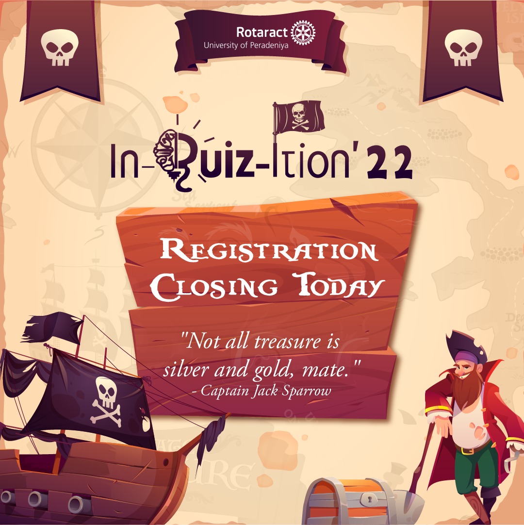 ROTARACT_Pera's tweet photo. Registration is closing for IN-QUIZI-TION '22 on ……
Hurry up and Register❗👇
https://t.co/FD4qsU7exA
#InQuizItion
#RotaractPera
#Rotaract
#Rotaract3220
#ImagineRotary
#LearnServeandStrive https://t.co/FVHw8Yn7YZ