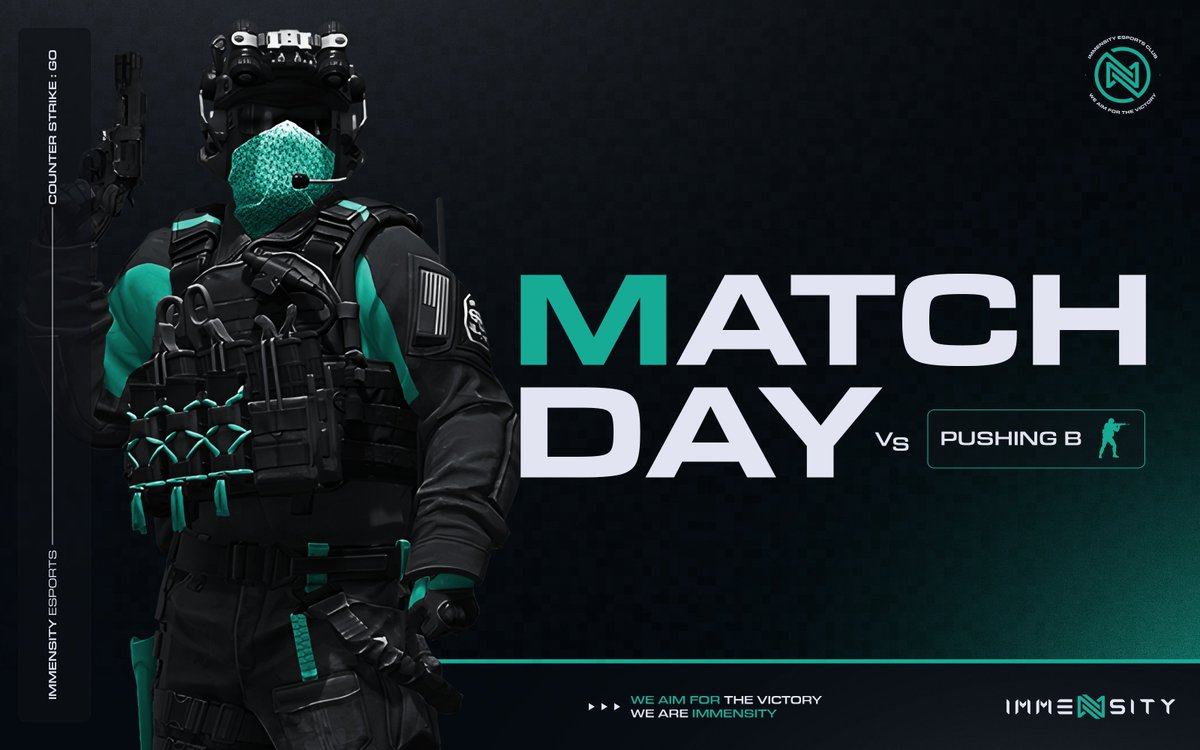 #CSGO | MATCHDAY⚔️

Today our boys are looking for another Victory at the <a href="/ESEA/">ESEA League</a> Open League🙌

⏳7PM CEST
🆚Pushing B

#WeAreImmensity #WeAimForTheVictory