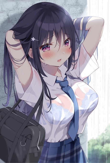 「ふぅ…濡れちゃったね」 