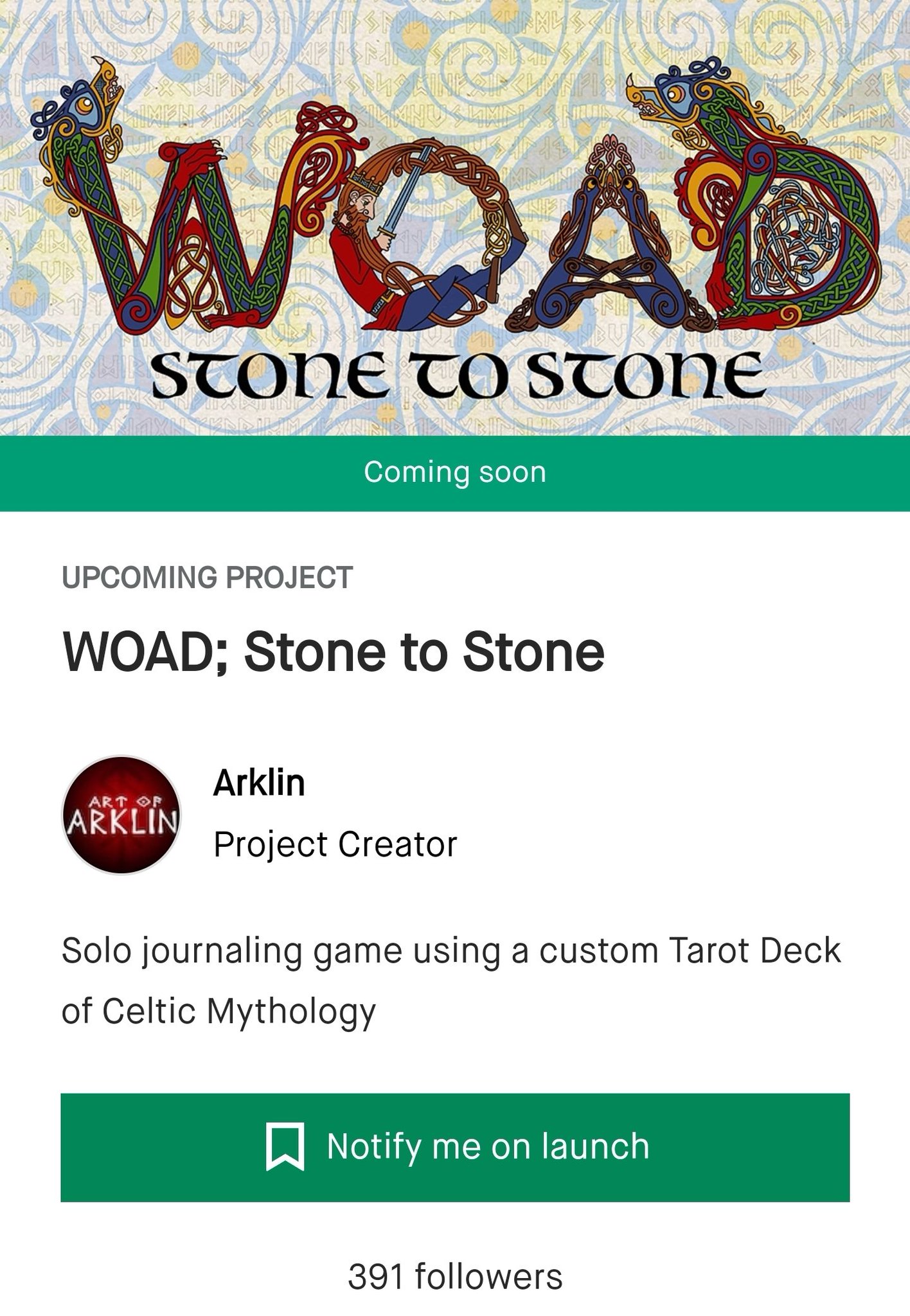 Josh Arklin WOAD Kickstarter 01March2023 on Twitter "The