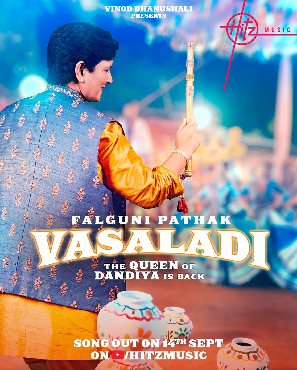 Ganapati Bappa Morya 🙏 My next The Queen of Dandiya is coming back this Navratri! Are you ready? ✨ #Vasaladi releasing on 14th September only on @HitzMusicoff! @FalguniPathak12 @Shailhada #AshokBhojakAnjam @vinodbhanu @londhe_sanjay #JigarSoni #SuhradSoni