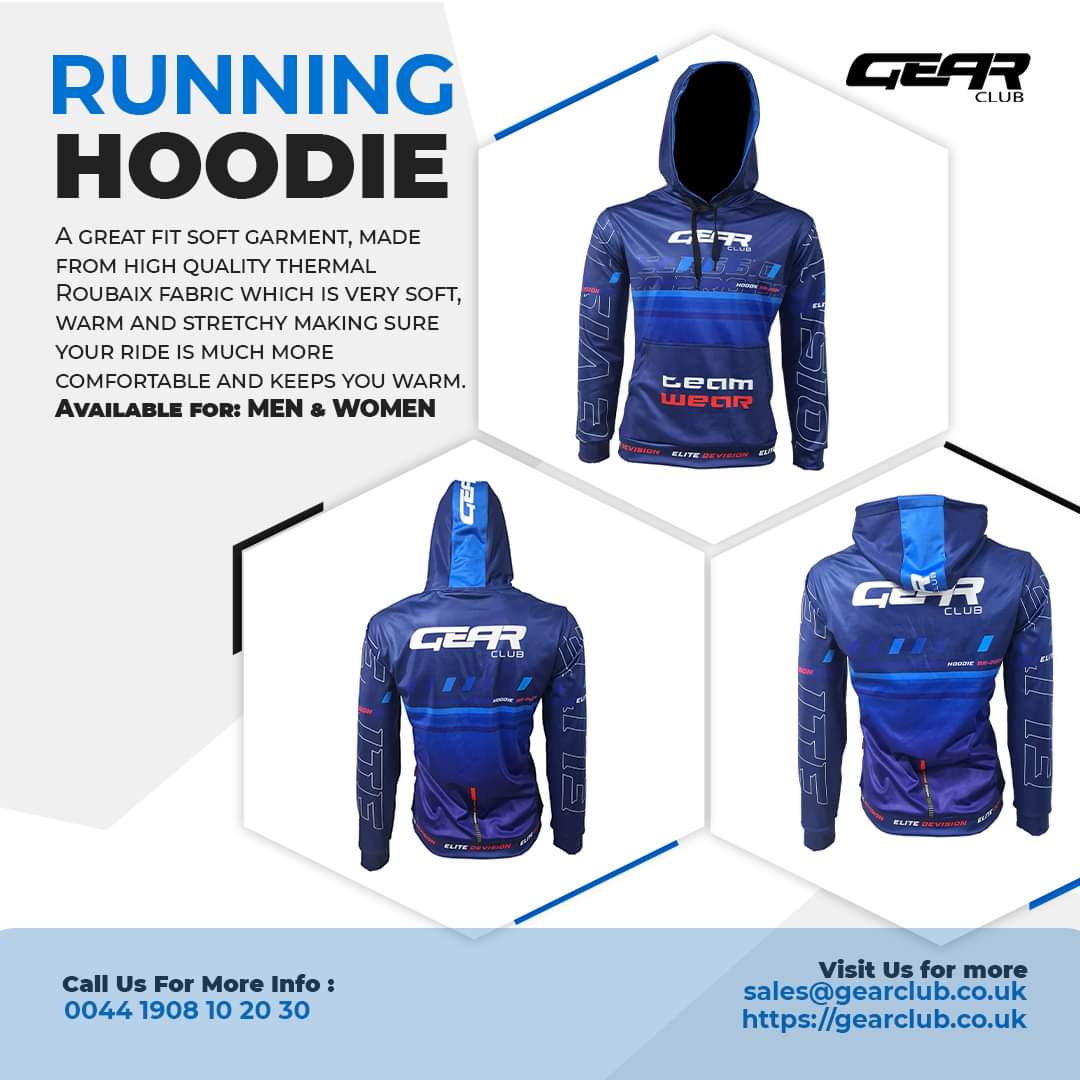 Check out our complete range of Running Wear!

Email: sales@gearclub.co.uk gearclub.co.uk/product/hoodie

#gearclub #cyclingwear #cyclingclothing #runningwear #customrunninghoodie #runninghoodie #cyclingclub #cyclingapparel #cyclingkit #cyclingteam #bestcyclingkits #cyclingwearuk