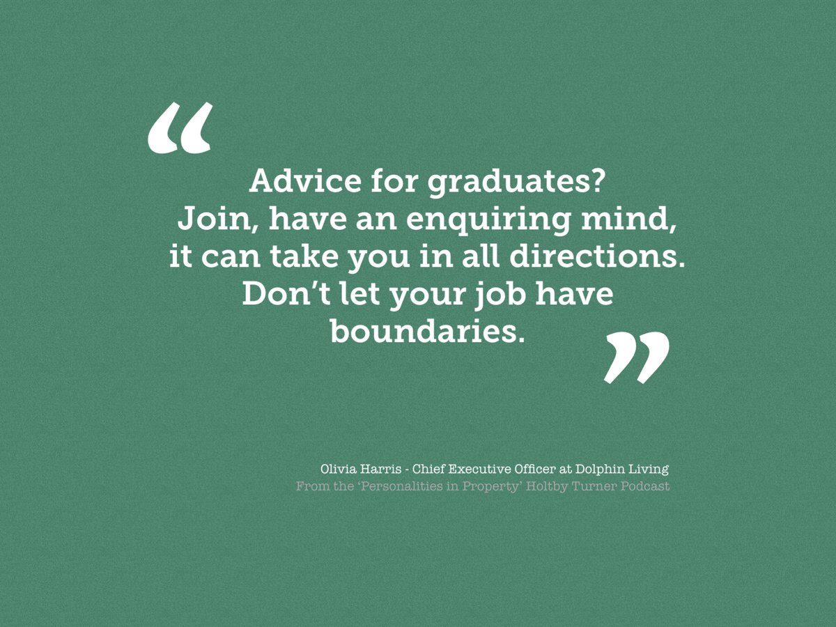Great advice for the next generation of workers from Olivia Harris, CEO of Dolphin Living. We take these quotes from our latest podcast in the 'Personalities in Property' series. Check out the full interview here tinyurl.com/3zys6xkr 
#proptech #property #construction #build