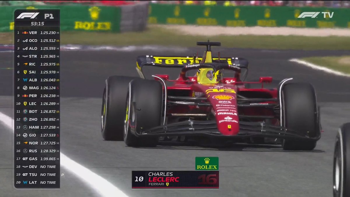 JackSurgo's tweet photo. @Charles_Leclerc a Monza con il suo costume a banana.

#Monza #ItalianGP #F1 #FP1 https://t.co/9ZaGajQPPI