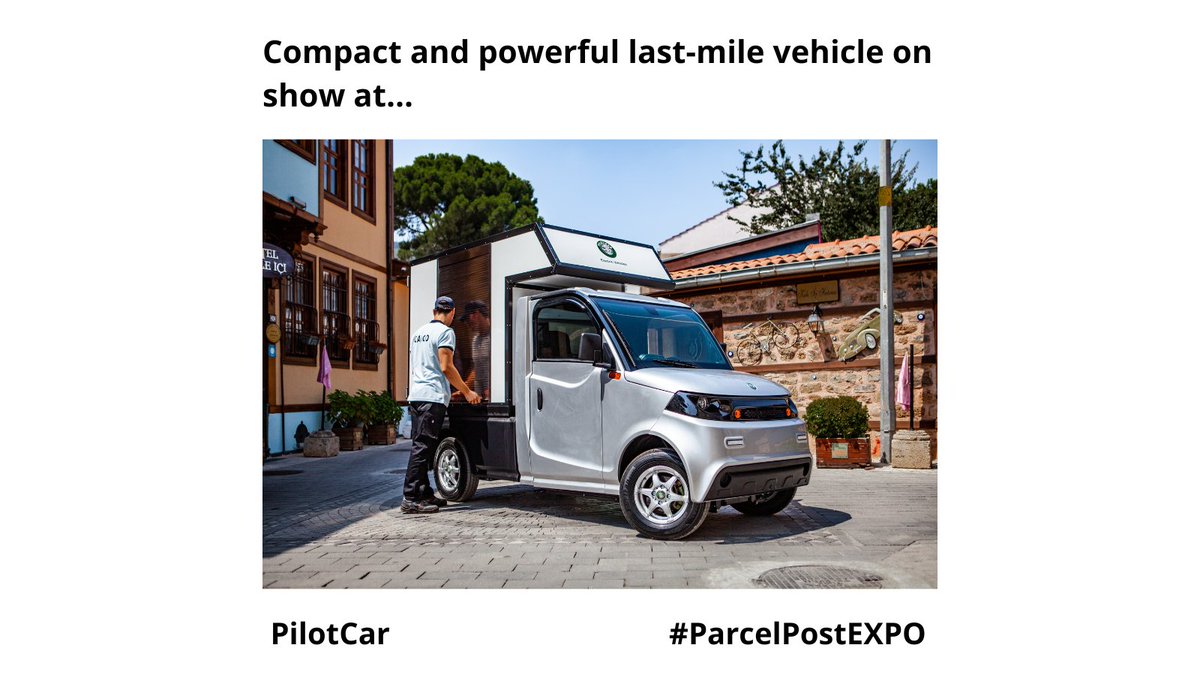 Discover compact and powerful #lastmile vehicle with <a href="/pilotcar_carts/">PILOTCAR</a> 📍 #ParcelPostEXPO - 📆 October 18, 19, 20, in Frankfurt!

Learn more: bit.ly/3cR0ZC0 

Sign up for your FREE Expo pass: bit.ly/3QhkWzD #delivery #ElectricVehicles