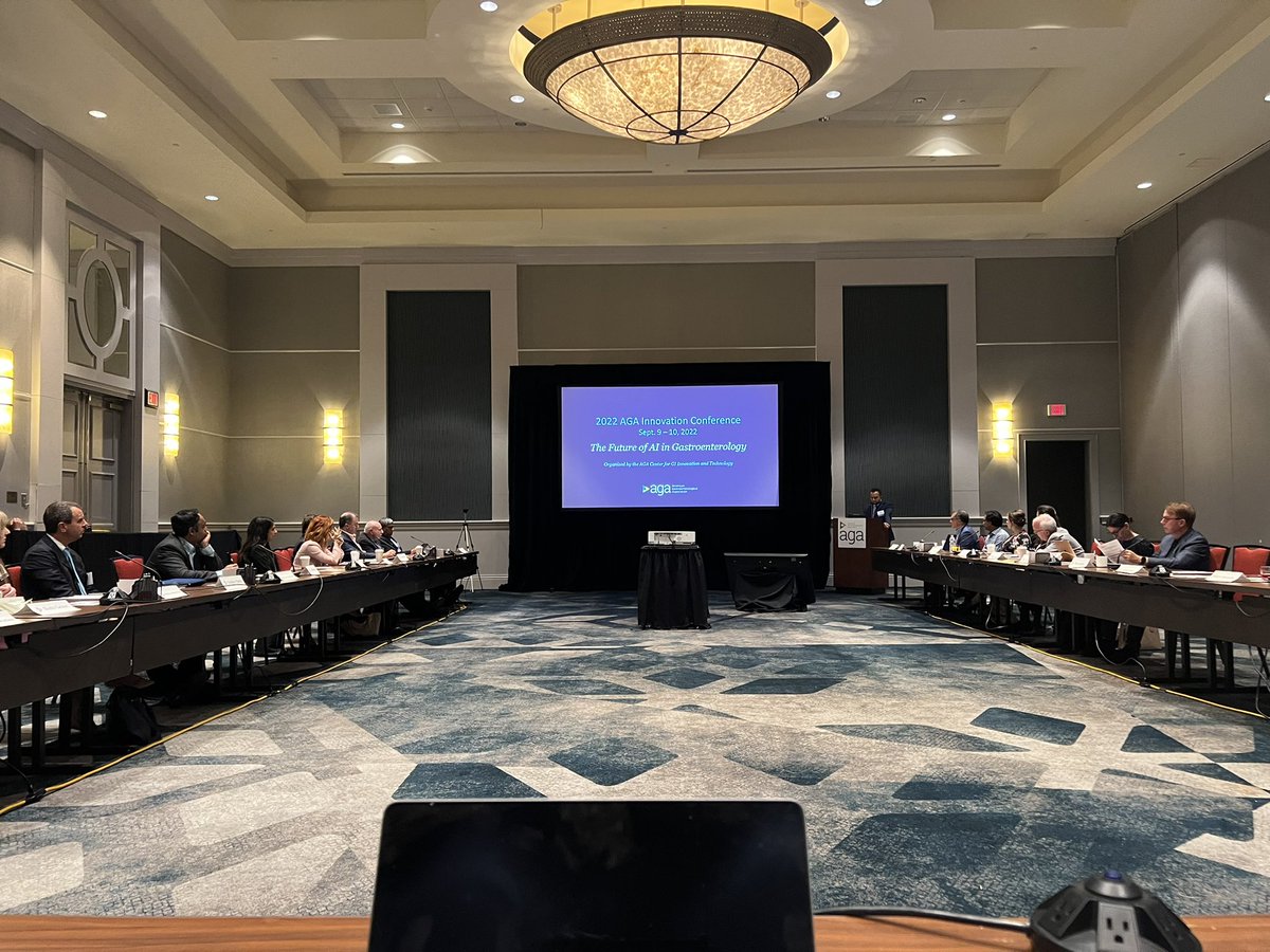 Scopesdoc's tweet photo. Advancing Innovation to Adoption! Thrilled to kick off the 2022 AGA CGIT Innovation Conference: The Future of AI in GI: A one of a kind meeting to advance the field! @AmerGastroAssn @drsethinyc @JasonSamarasena #ArtificialIntelligence https://t.co/lhXQLcyA1l