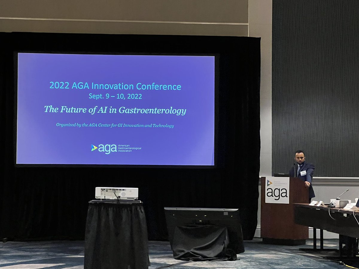 Scopesdoc's tweet photo. Advancing Innovation to Adoption! Thrilled to kick off the 2022 AGA CGIT Innovation Conference: The Future of AI in GI: A one of a kind meeting to advance the field! @AmerGastroAssn @drsethinyc @JasonSamarasena #ArtificialIntelligence https://t.co/lhXQLcyA1l
