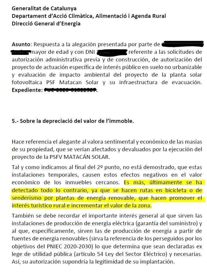 BellpratSE's tweet photo. Davant aquesta resposta no té res a dir el @govern ?
#bellprat #BellpratEsPlanta
#noalamat
#RenovablesSíperòNoAixí
#MACROrenovablesNO 
@TeresaJorda  @perearagones   
@Assumpfarran
@abarnadas
@NLlorenc @NoalaMATdelCamp @NoMATPonent @SobiraniaS @xsecat @xarxa_ctej @MacroRenovables https://t.co/YA0SEAqSAk