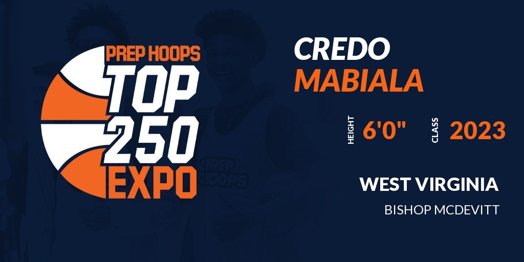 Welcome Class of 2023 Credo Mabiala (<a href="/mabiala_credo/">credo mabiala</a>) of Bishop McDevitt HS to the <a href="/PrepHoops_WV/">PrepHoopsWV</a> Top 250 Expo @ The Bridge Sports Complex. 

🔥🏀 #PHTop250Expo 🏀🔥

More Info! 👇  
events.prephoops.com/e/502/register…