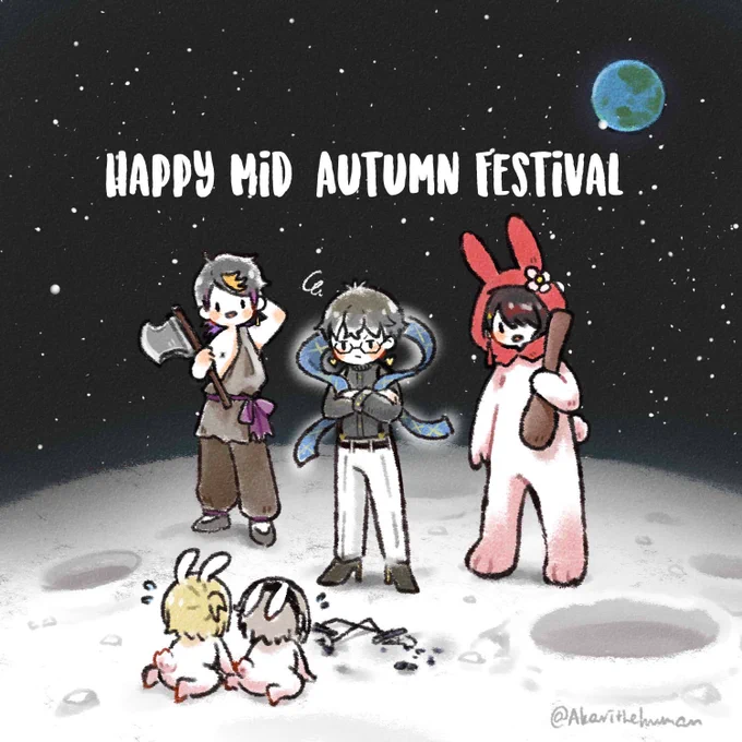 Not a happy scene but…

Happy Mid-Autumn Festival ! 🤪

各位中秋節平安,不要像咪嚕一樣亂燒東西喔😇(燈籠沒有了直接被禁足

#Luxiem https://t.co/qAT8smPVl9 