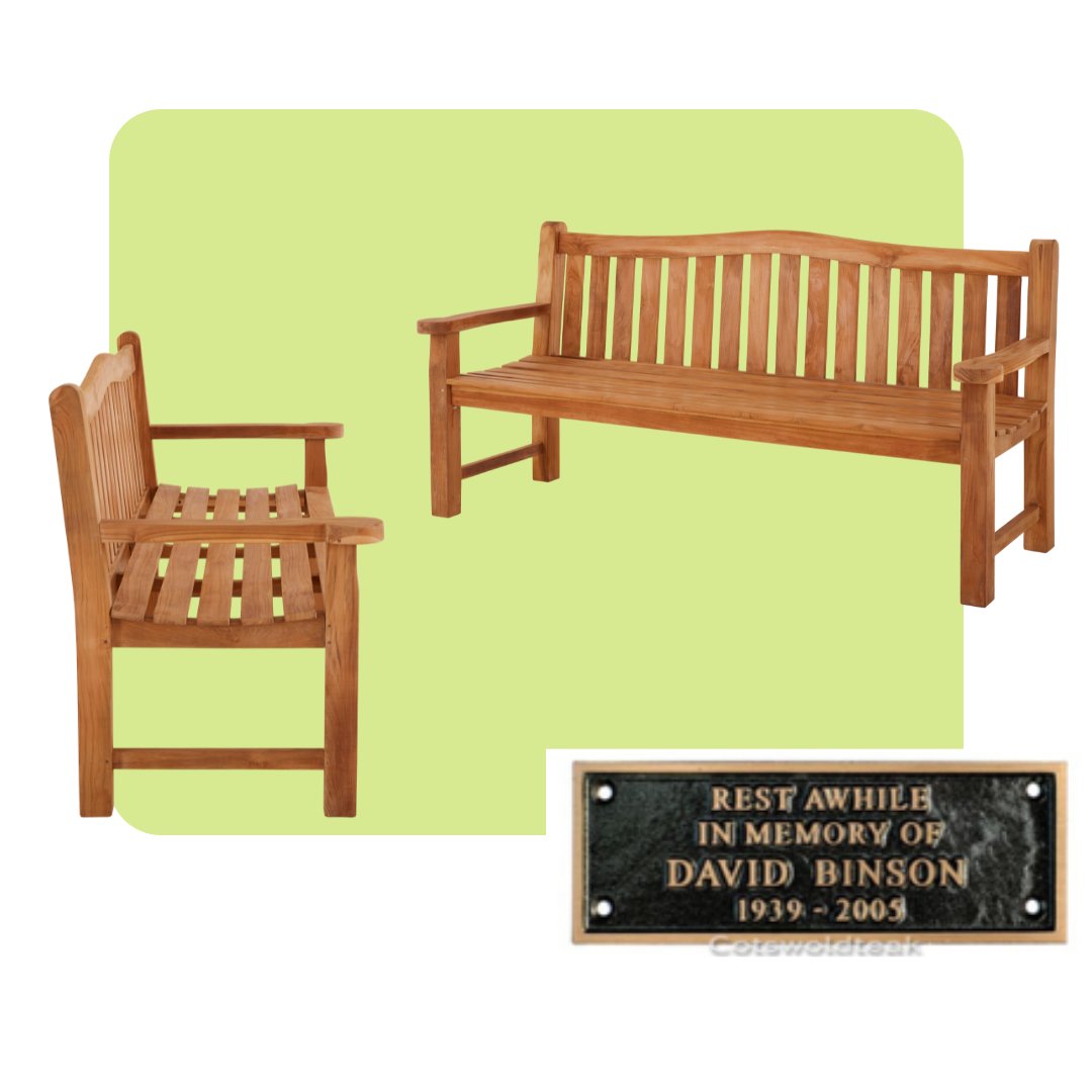 We've got a vast selection of memorial benches, made from solid teak. All joints are dowelled, for a clean finish and, your bench will come complete with a beautiful black and bronze personalised plaque!  👉 zcu.io/YX3o. Remember to tag us! #CotswoldTeak