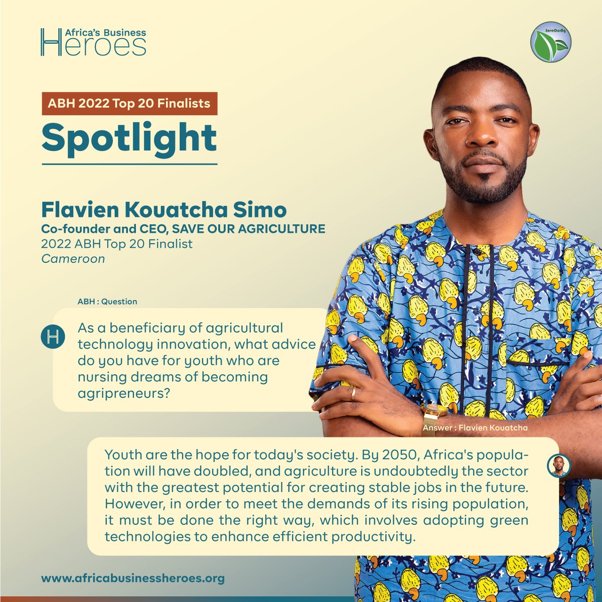 The importance of AgriTech to Africa’s economy cannot be overstated. Communities are better off because of the value chains that are being built to increase food productivity, food security, and financial inclusion. Save Our Agriculture is revolutionizing agriculture around the..