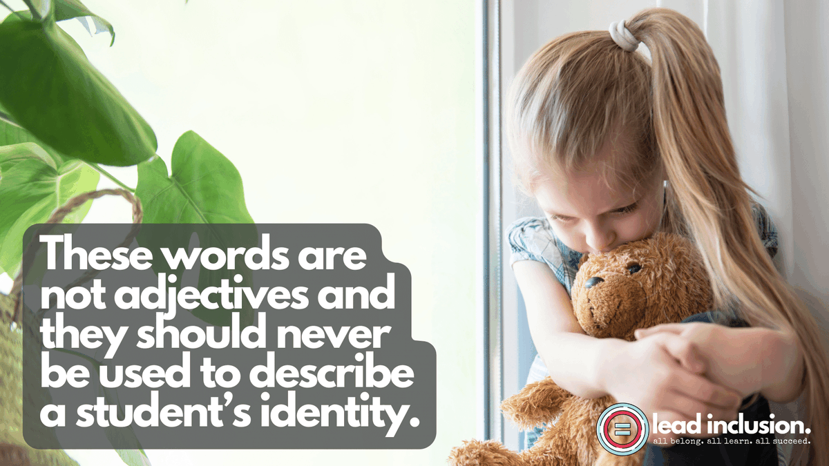 leeannjung's tweet photo. Special education and Tier 2 and 3 interventions are supports that are provided. They are nouns, not adjectives, and they should never be used to describe a student’s permanent or long-term status. They are not any student’s identity. #LeadInclusion #EdChat #UDL #UDLchat https://t.co/Poip0Oscgw