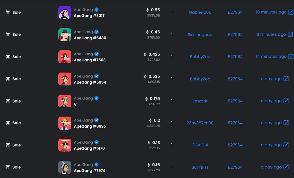 We love to see a rare ape sweep, and it couldn't be anyone better. Congrats @Mashdashhood on hitting KONG club! 50 apes! That's real conviction 🧹

Big changes coming to Ape Gang very soon...
#WEAREAPEGANG