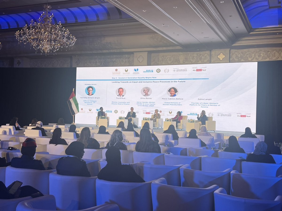 unwomenuae's tweet photo. The second panel focused on @WPSHACompact, an inter-generational, inclusive movement for action on #womenpeacesecurity and #genderequality in humanitarian action, highlighting the growing role of women in peace building in local communities. https://t.co/JLeWkU5U5b