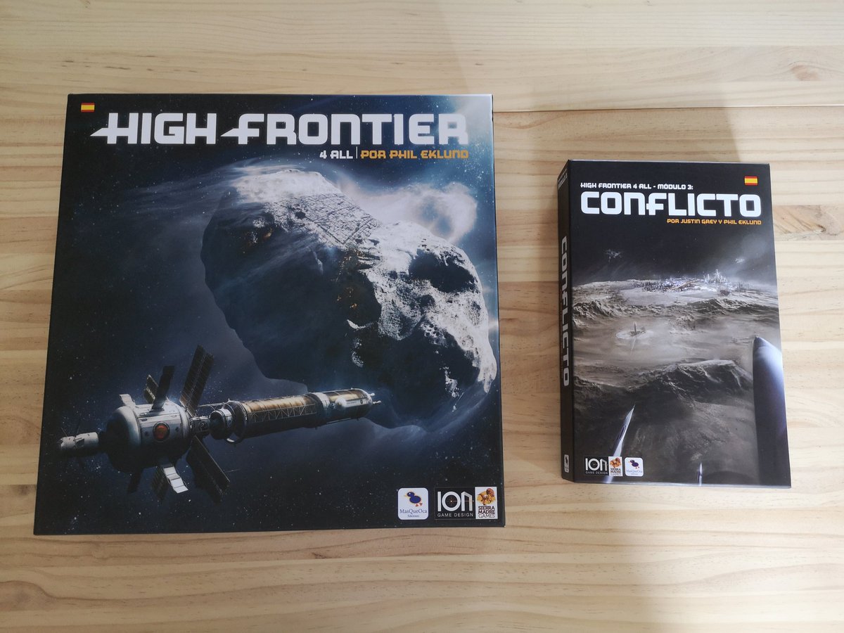 ¡Ya ha llegado #HighFrontier!
En breve unboxing, videotutoriales y partida en colaboración con <a href="/MasQueOca/">MasQueOca</a>

#juegosdemesa
#boardgames