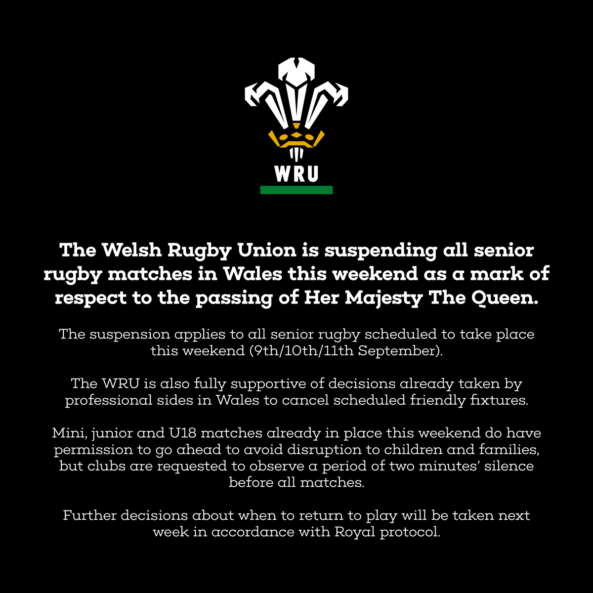 WelshRugbyUnion's tweet photo. UPDATE ⬇️ https://t.co/AziEJi0ZBj